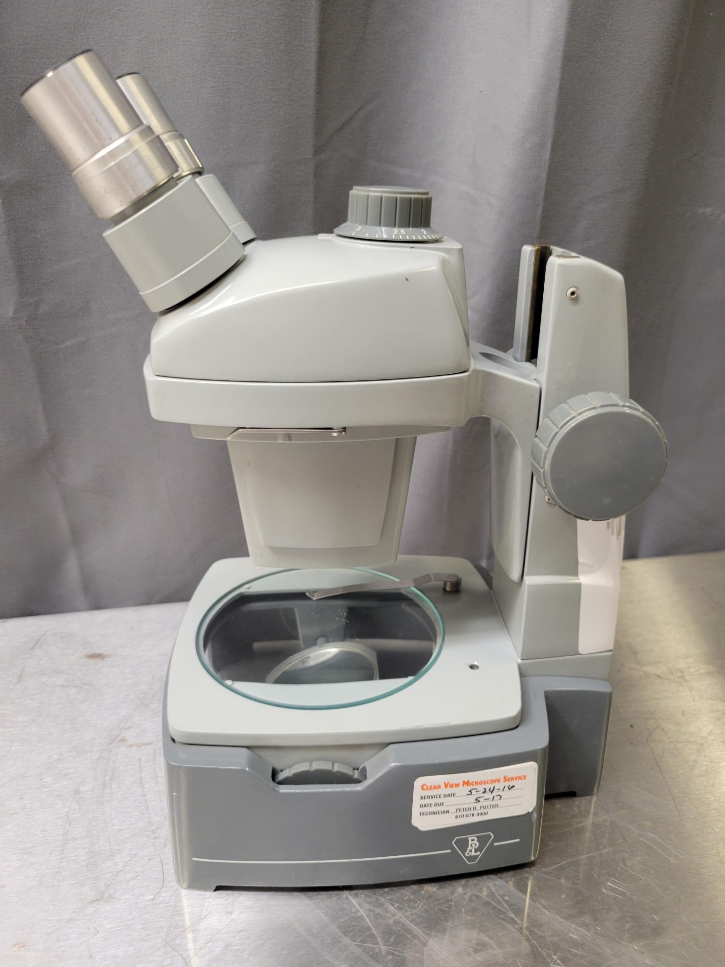 Bausch & Lomb 0.7X-3X Stereo Microscope With (2) Bauch & Lomb 10X W.F. Lens and Lower Stand with - Image 5 of 5