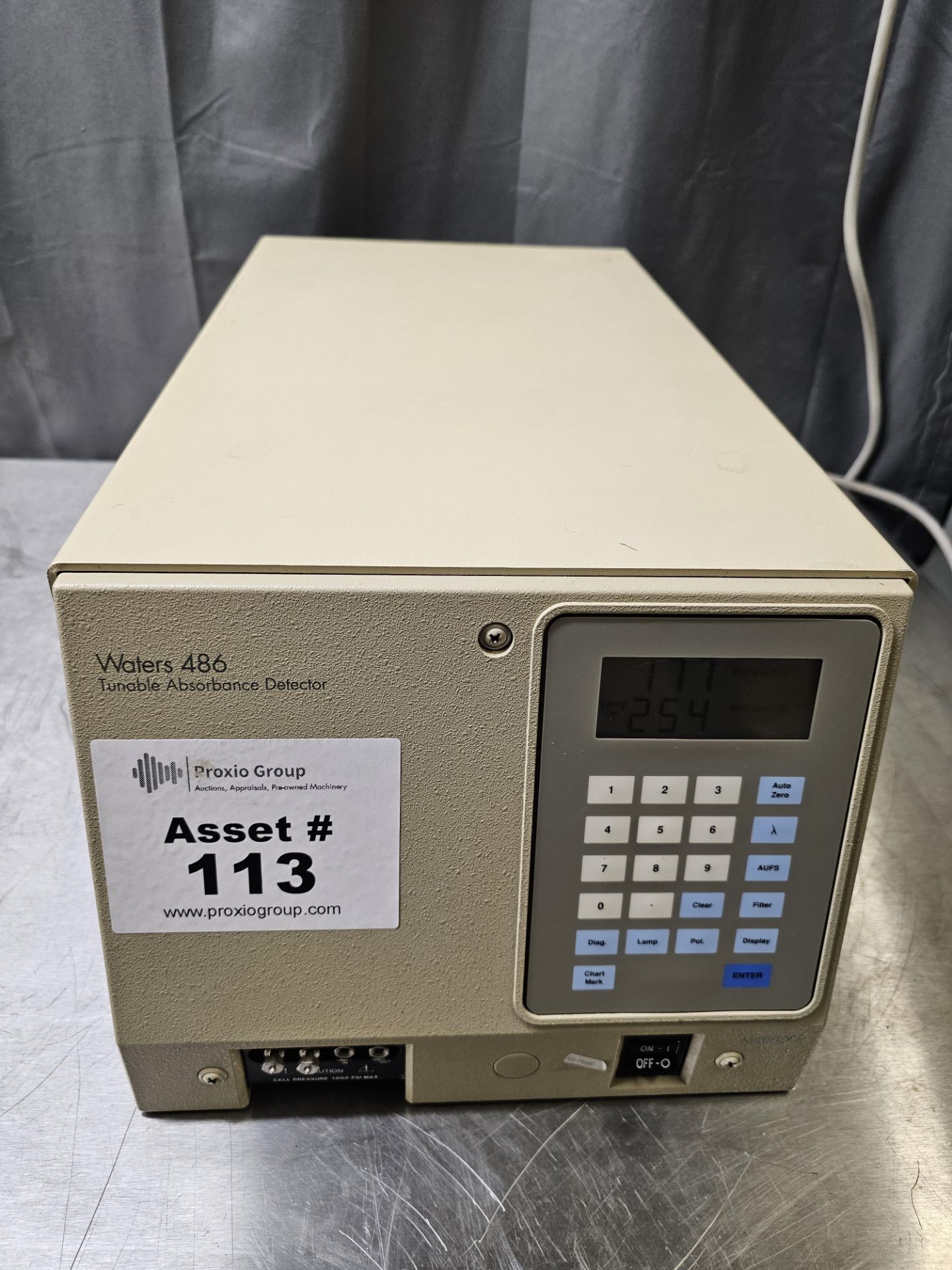 Waters Model 486 Tunable Absorbance Detector sn 486-PRA407 Bldg Loc: Location 6 This Lot Ships From: - Image 3 of 5
