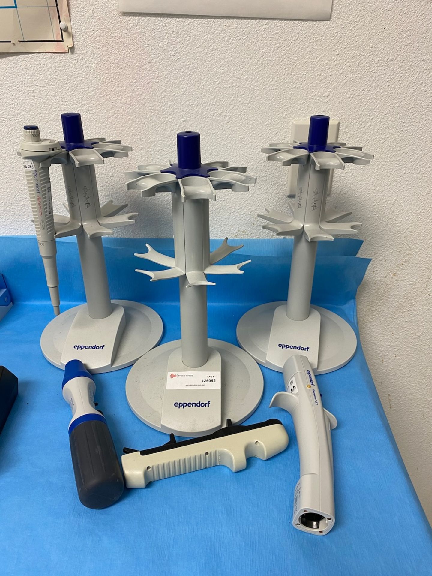 Eppendorf Pipette holders with pipettes