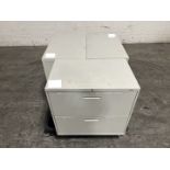 Lot of (3) Used HON 2-drawer file cabinets, 34" wide drawers.