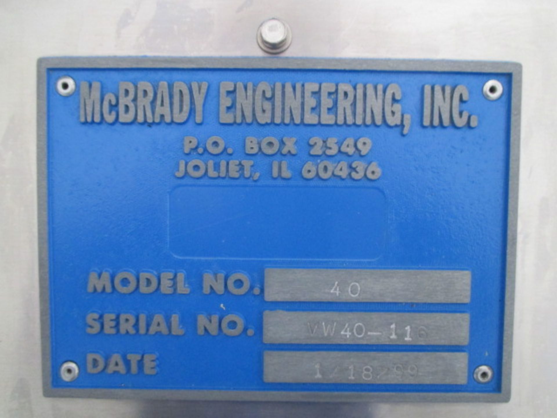 McBrady Engineering Exterior Single Pass Vial Washer/Dryer, model# 40, configured for use with - Image 19 of 21