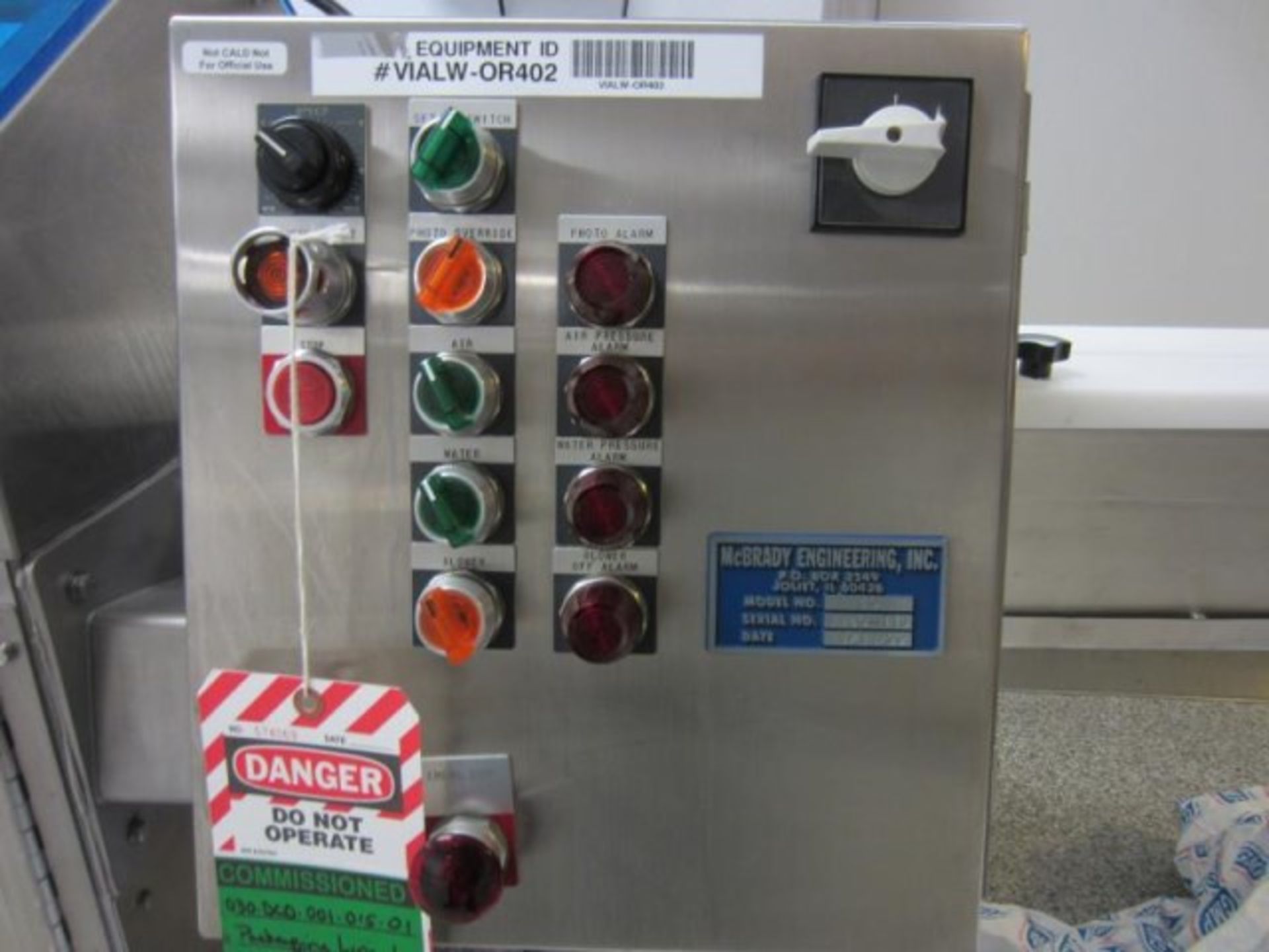 McBrady Engineering Exterior Single Pass Vial Washer/Dryer, model# 40, configured for use with - Image 11 of 21