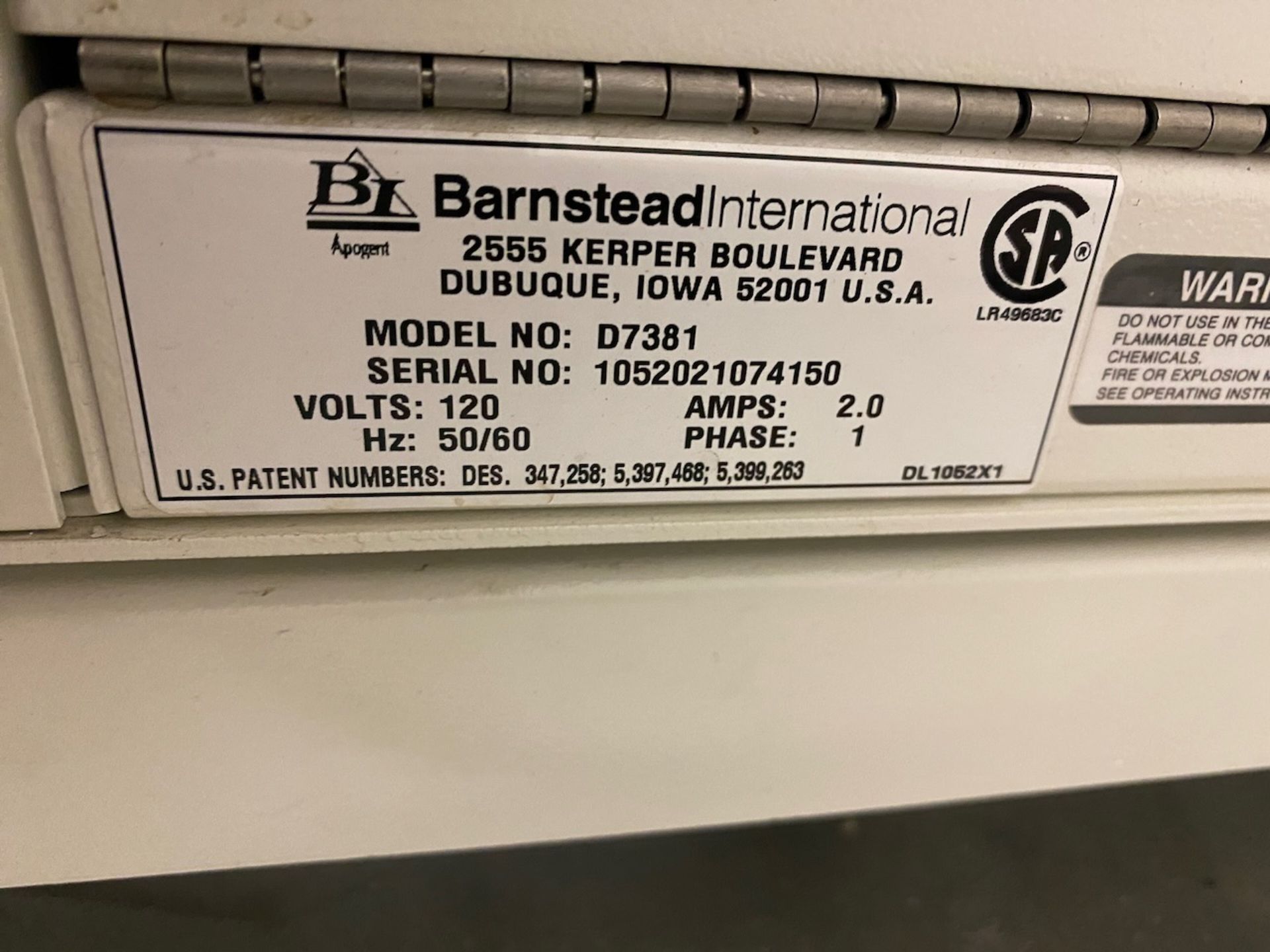 Barnstead Easypure LF compact ultrapure water system, model D7381, S/N 1052021074150. {TAG:1190116} - Image 5 of 5