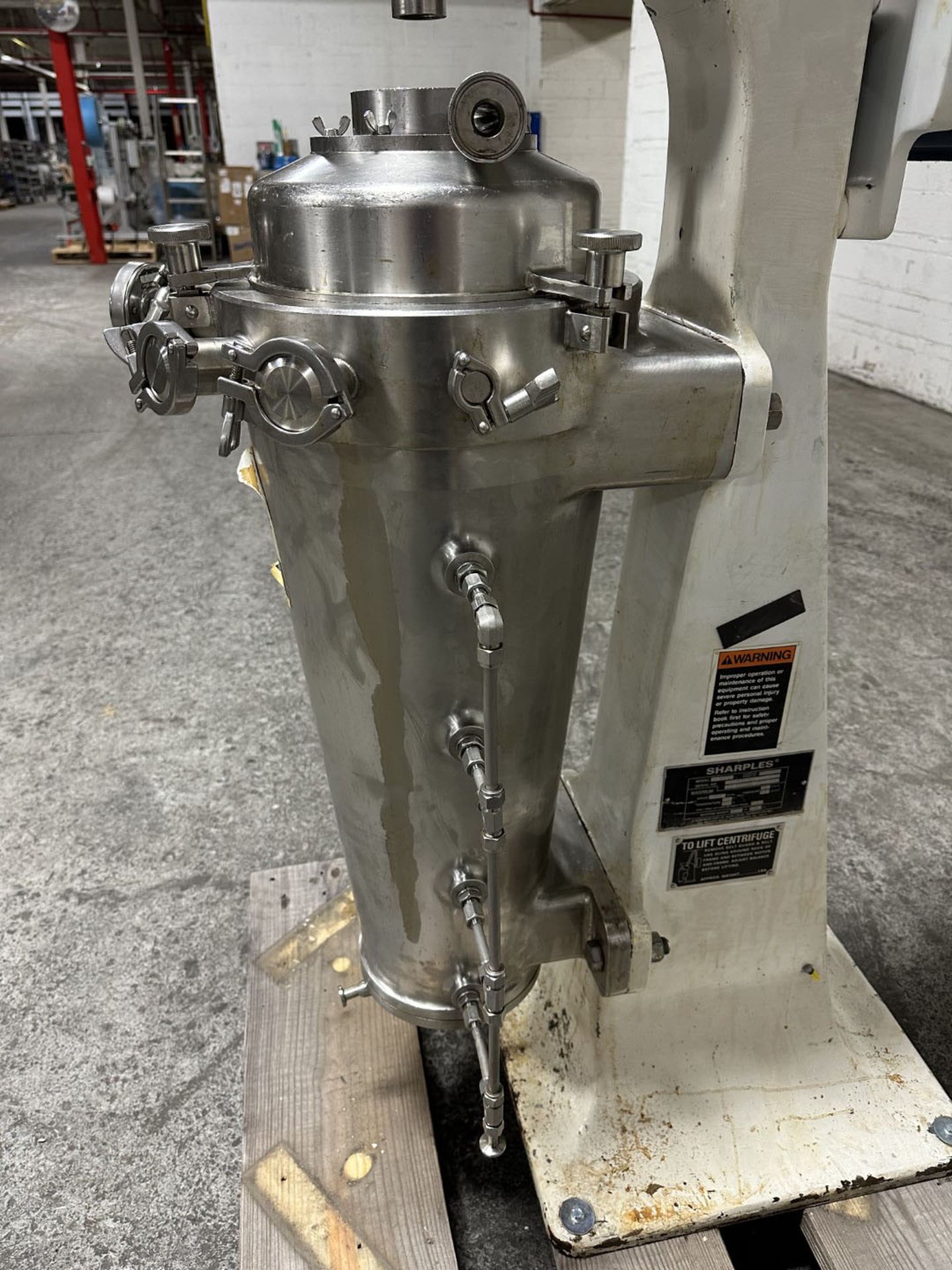 Sharples vaporite super centrifuge, model AS16VB, stainless steel construction, 17000 RPM max speed, - Image 8 of 20