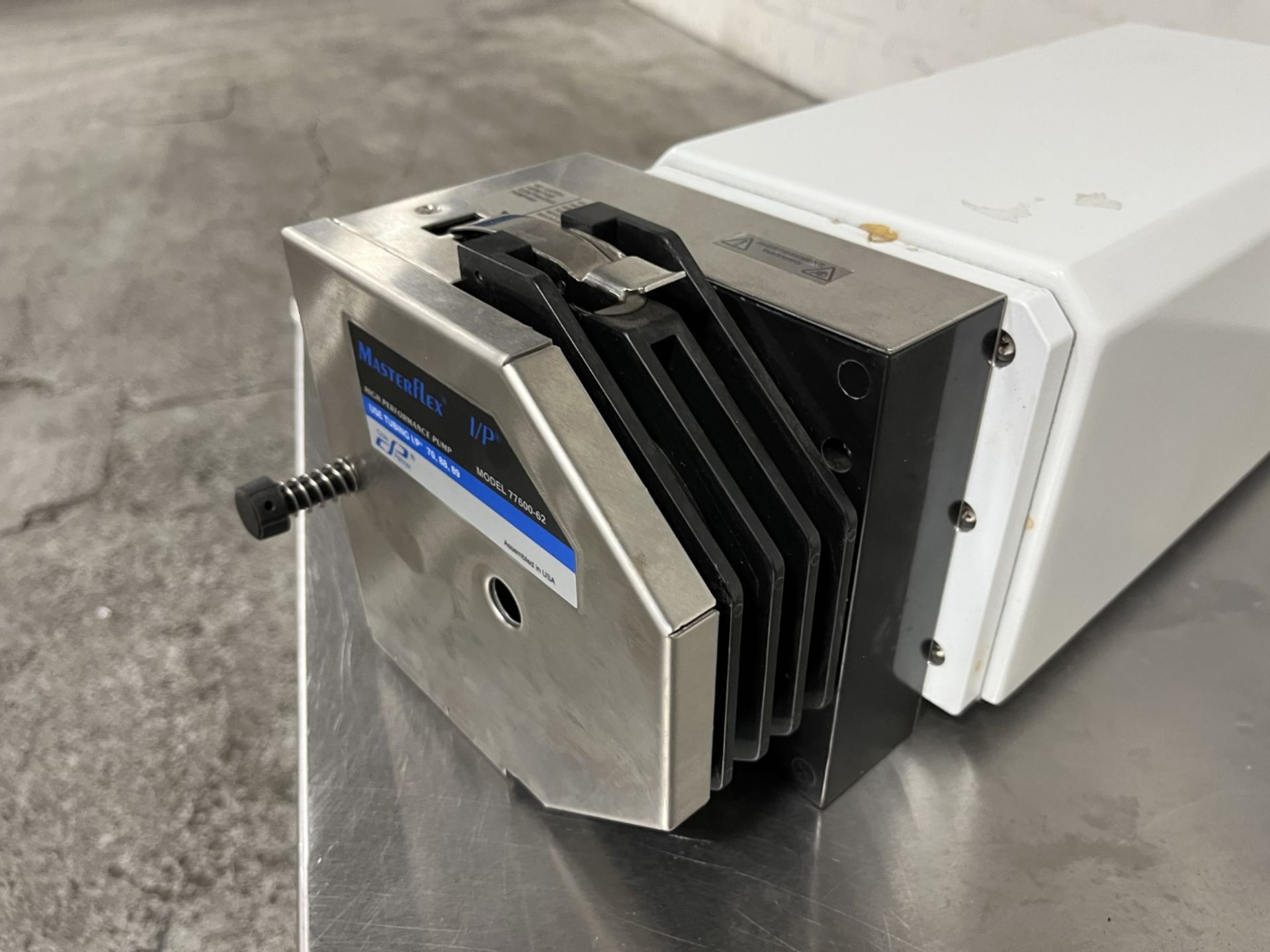 Cole-Parmer Masterflow peristaltic pump, model 77600-62, single head, with .34 hp drive, model - Image 2 of 6