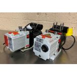 Lot of two Pfeiffer Duo 2.5 vacuum pumps, dual voltage, .2/.24HP. {TAG:1190155}