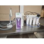 Millipore Milli-Q Gradient laboratory benchtop water filter, with dispenser on stand, serial#