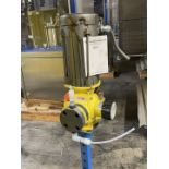 .25 hp Milton Roy pump, model/product code SD21X8P, 0.151 GPH capacity, on stand, 208-230/460
