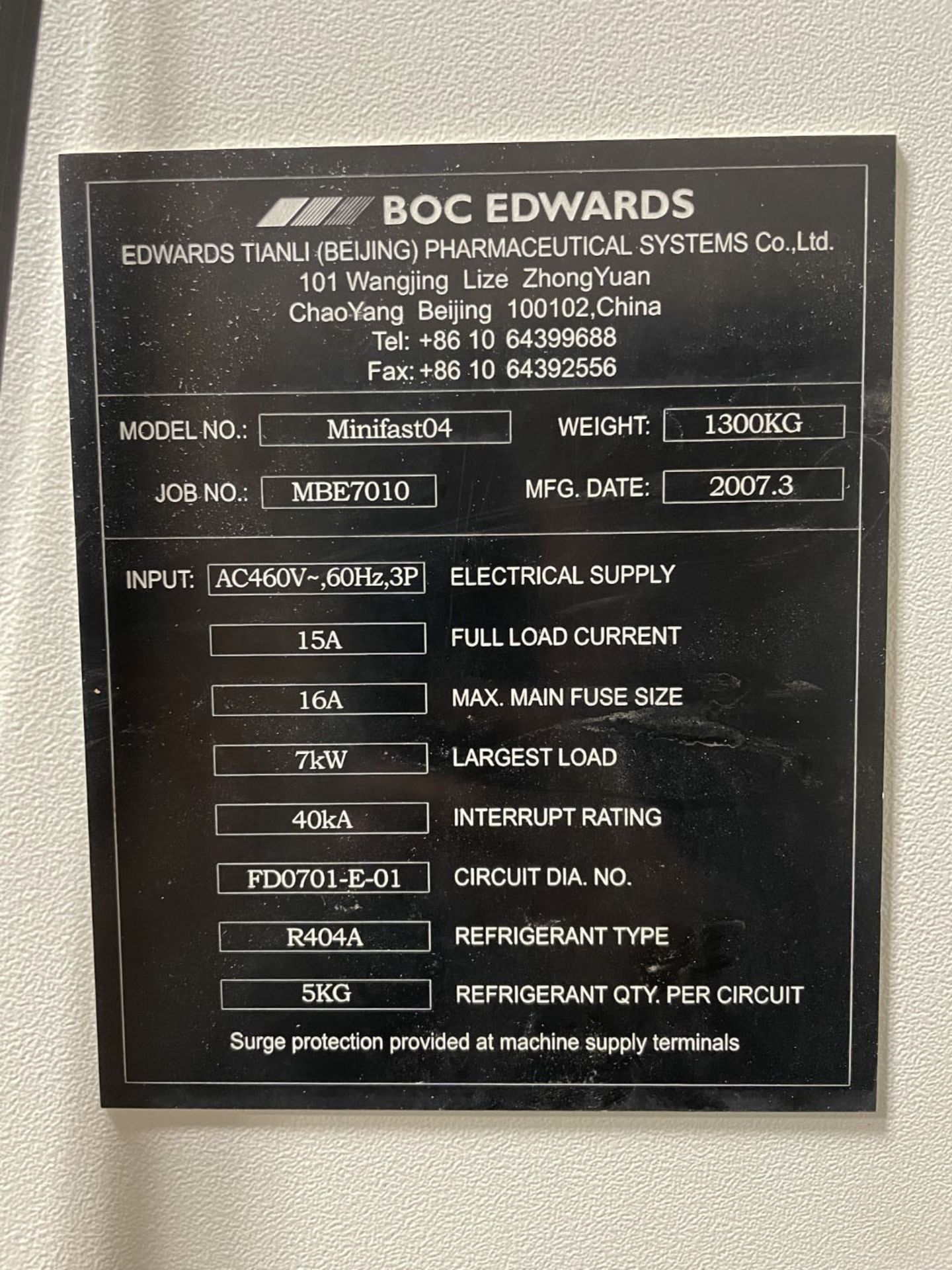 4.3 Sq Ft BOC Edwards Freeze Dryer Lyophilizer, model Minifast 04, stainless steel product contact - Image 18 of 18