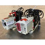 Lot of two Pfeiffer vacuum pumps. One model Duo 2.5 and one model Duo 3 pump. .2/.24 HP. {TAG: