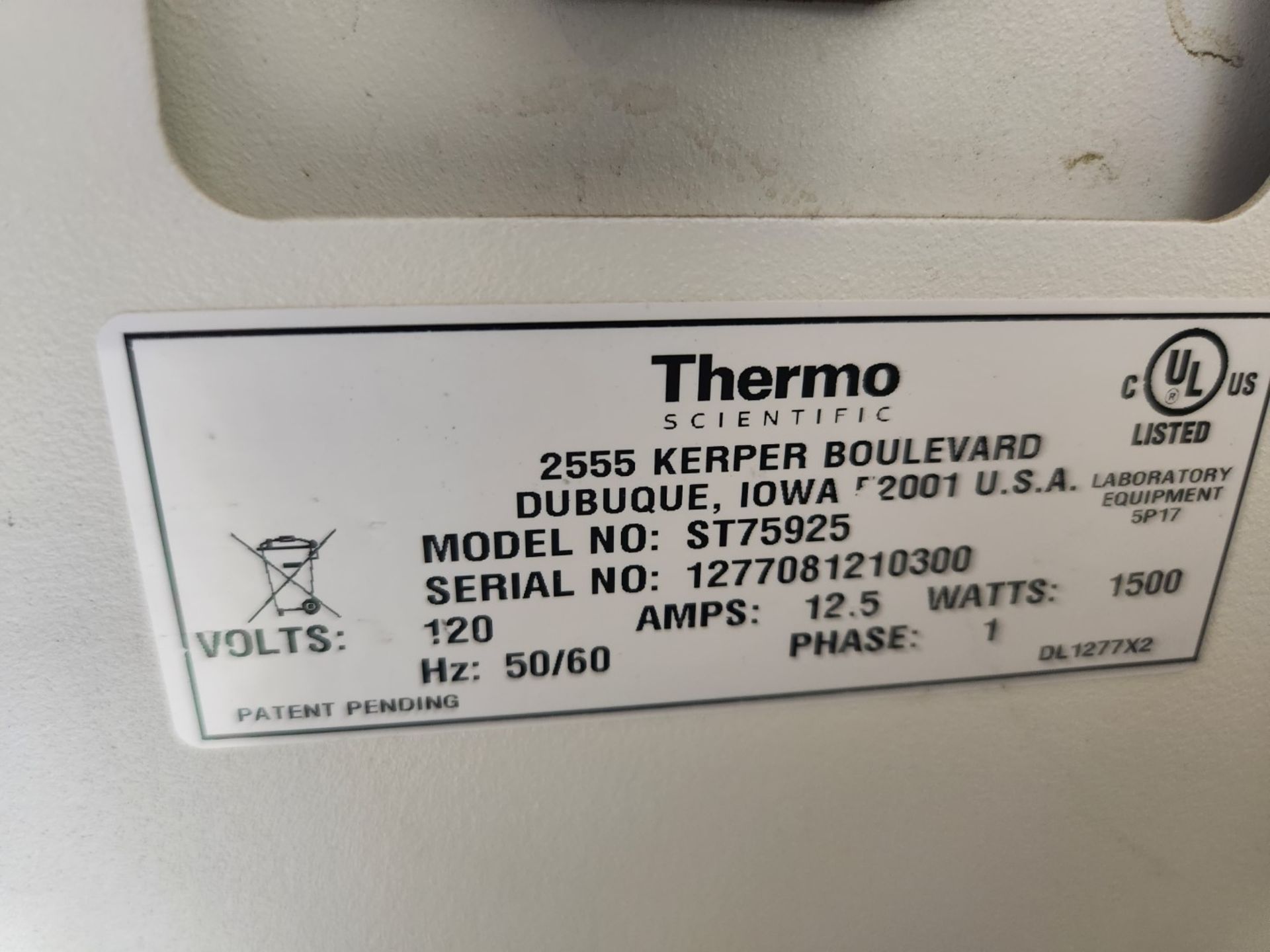 Thermo Scientific Harvey Sterilemax benchtop autoclave, model ST75925, 120 volts, serial# - Image 2 of 6