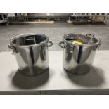 lot of (2) Eagle Stainless 36 liter pots, Model CTH-36, 316L stainless steel construction, with