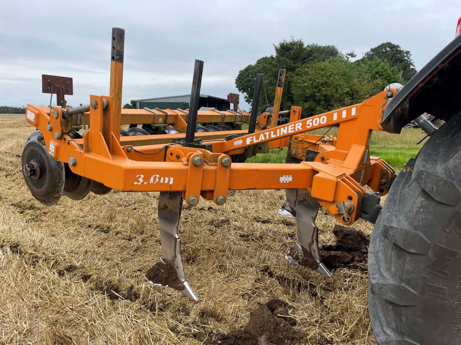 Simba Flatliner 500 3m, 3 leg subsoiler with DD packer rings with scrapers and stands Model FL/3.0/3 - Image 3 of 8