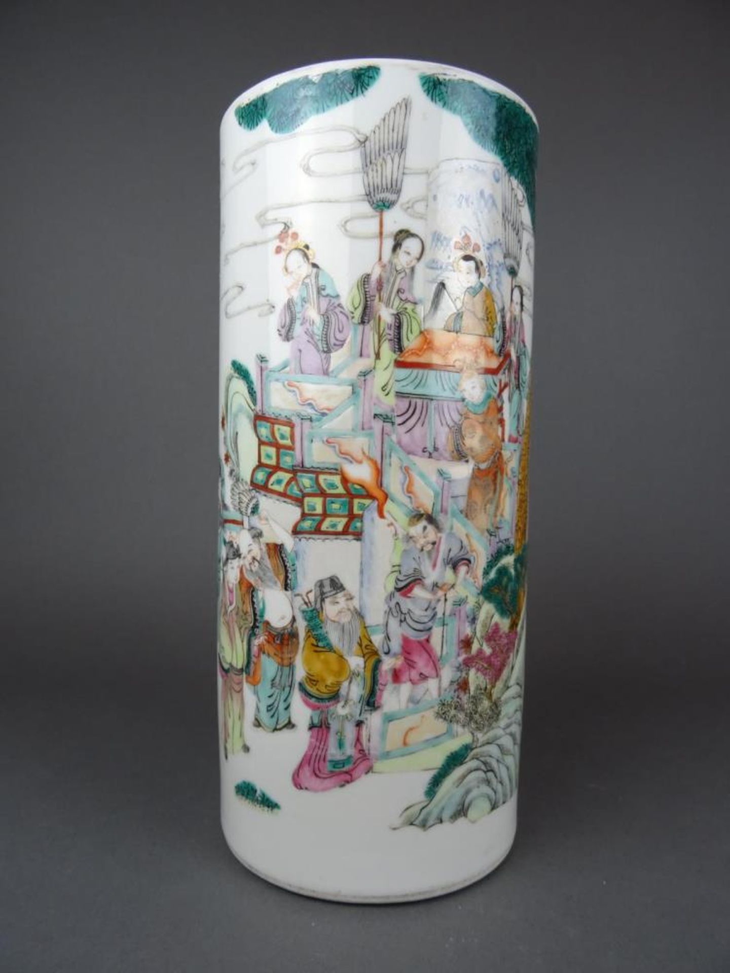 Porcelain famille rose vase - Bild 2 aus 7