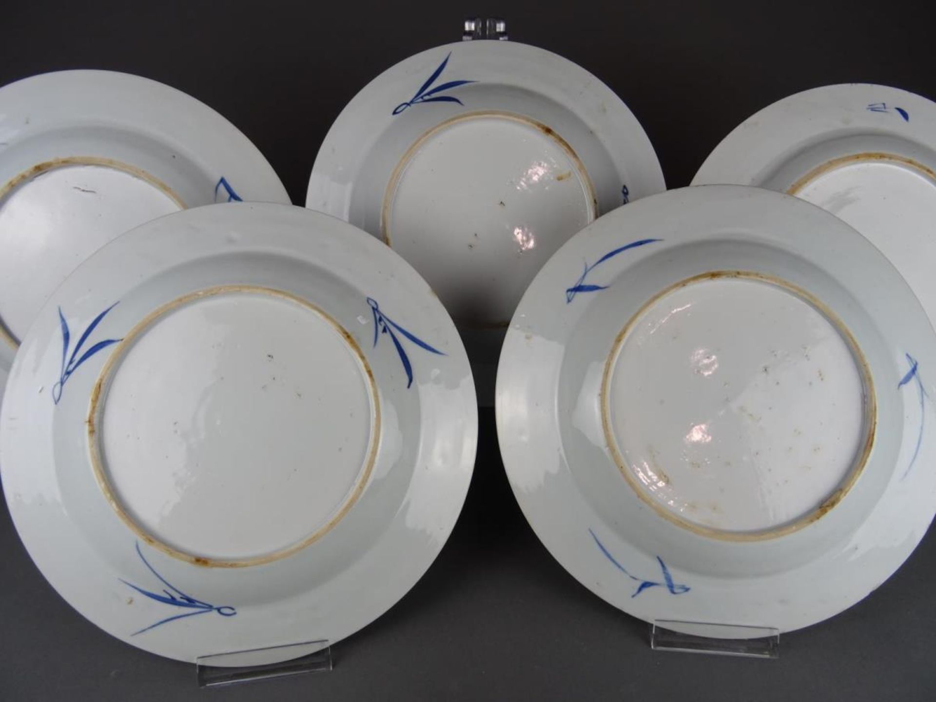 Five porcelain B/W plates - Image 3 of 5