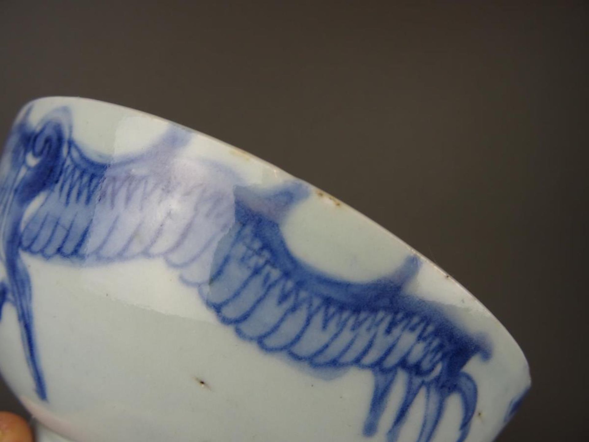 Chinese porcelain B/W bowl - dragon - Bild 6 aus 6