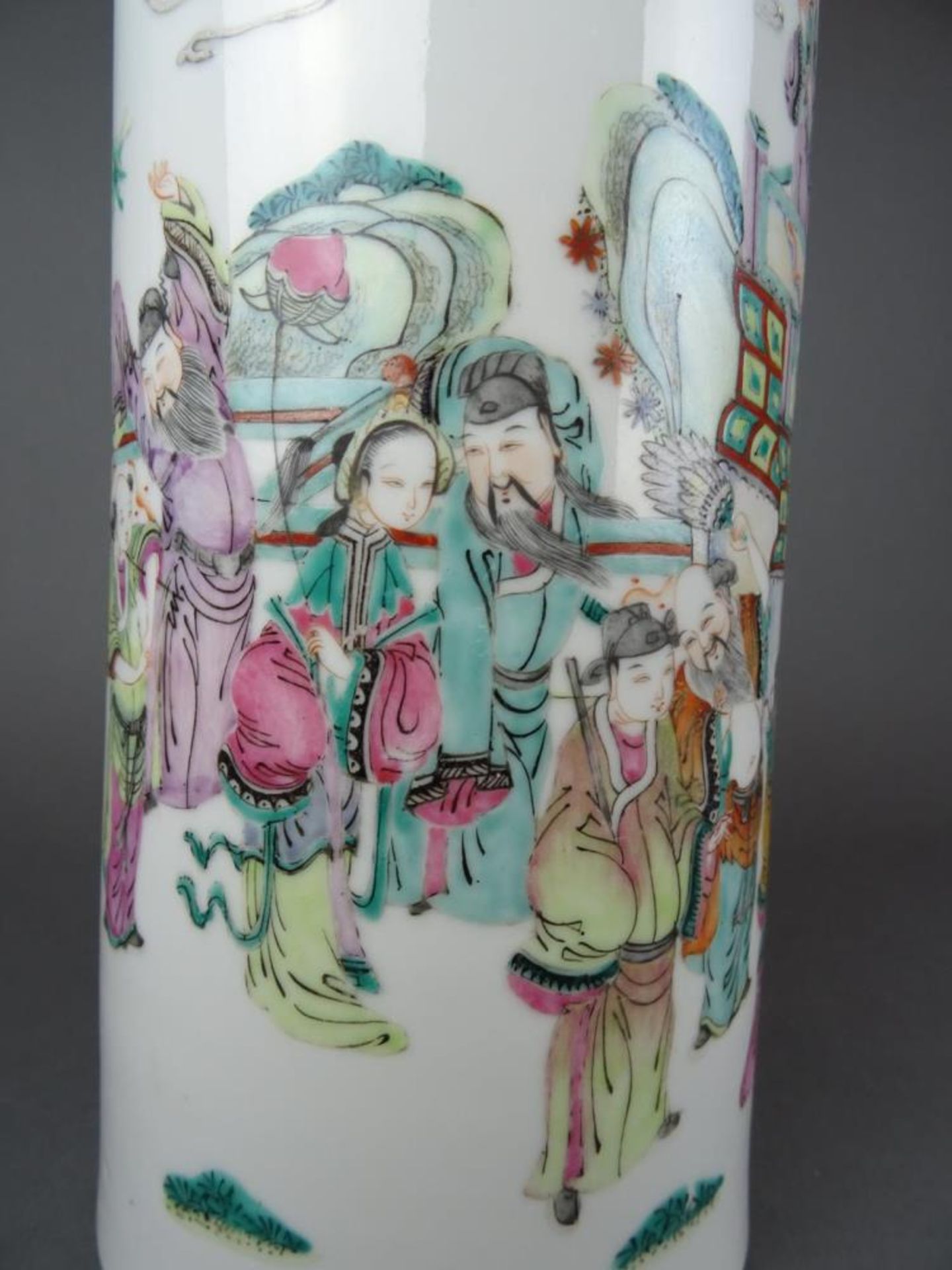 Porcelain famille rose vase - Bild 5 aus 7