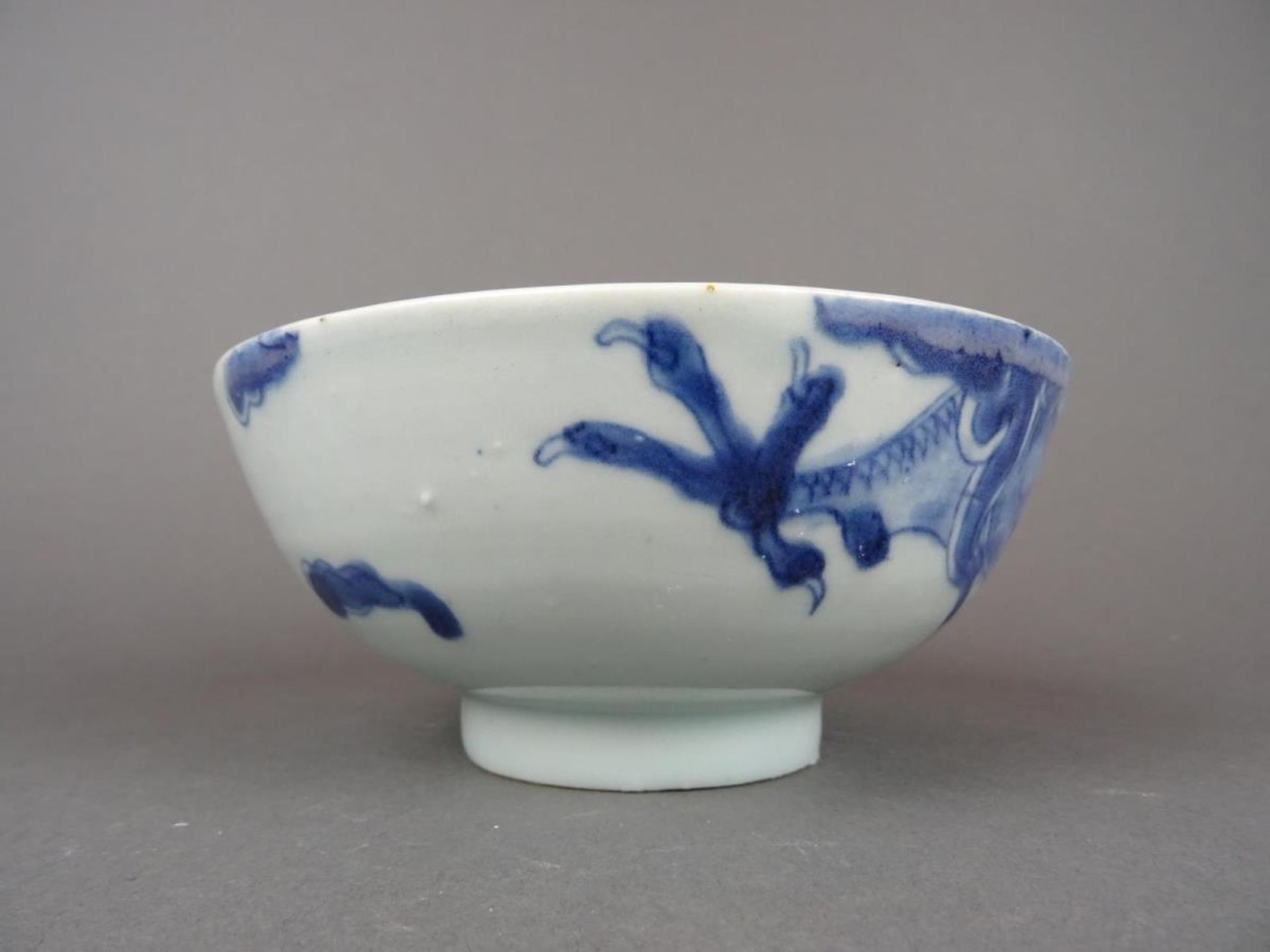 Chinese porcelain B/W bowl - dragon - Bild 4 aus 6