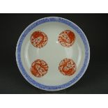 Porcelain Iron red plate