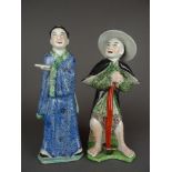 Two Chinese porcelain famille rose statues