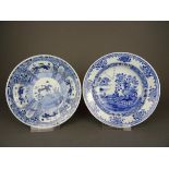 Two porcelain B/W Plates