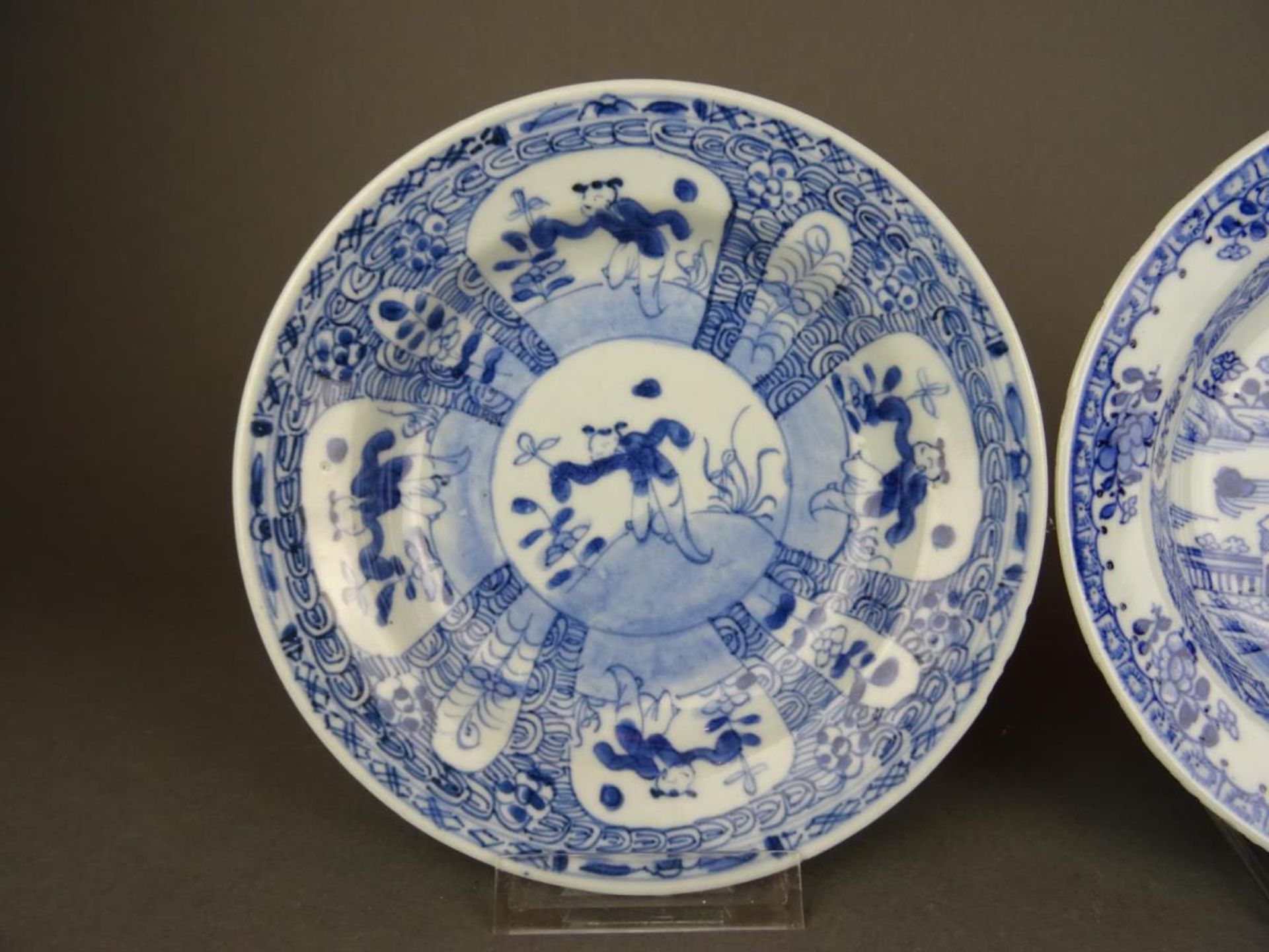 Two porcelain B/W Plates - Image 3 of 8