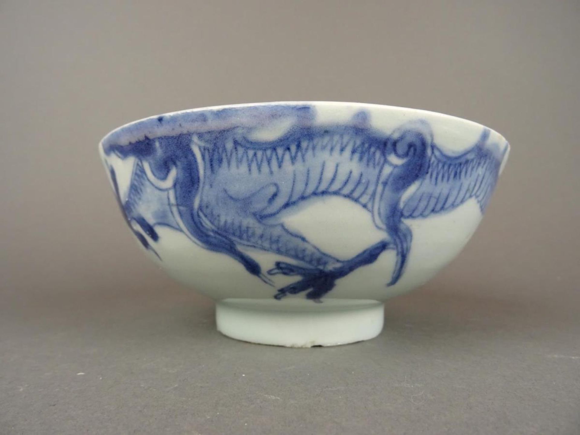 Chinese porcelain B/W bowl - dragon - Bild 3 aus 6