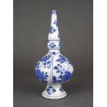 Chinese porcelain B/W vase with flowers