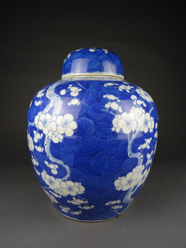 Large porcelain Blue and White pot - Image 3 of 5