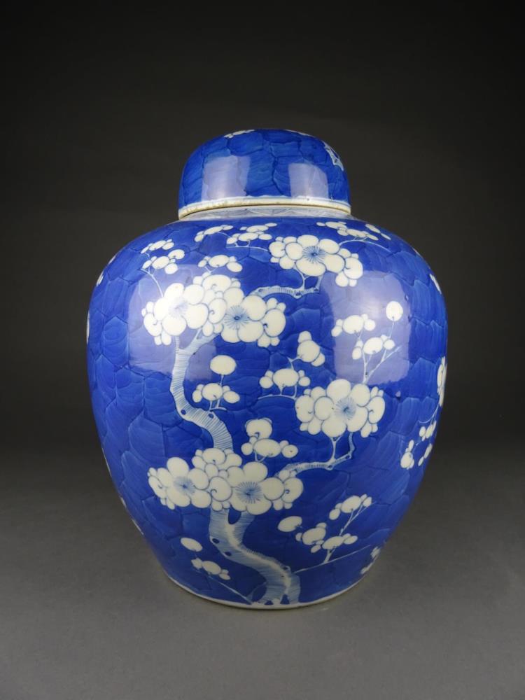 Large porcelain Blue and White pot - Image 2 of 5