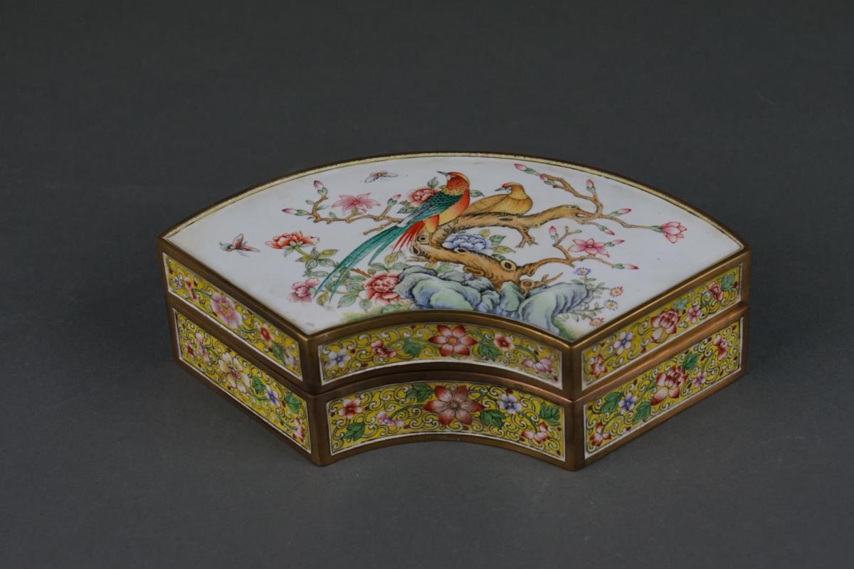 Chinese cloisonne enamel box - Image 4 of 4