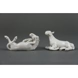 Two porcelain horses