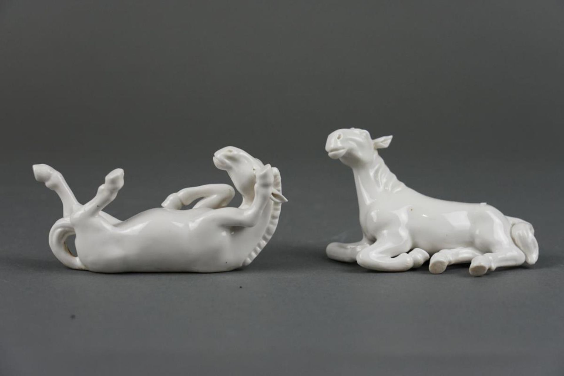 Two porcelain horses