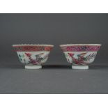 Two Famille rose cups