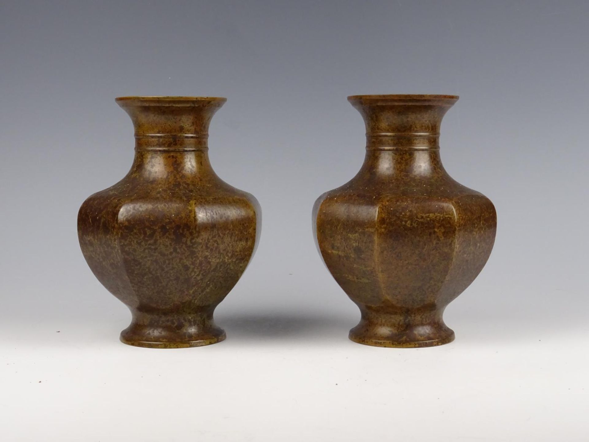 Two bronze vases