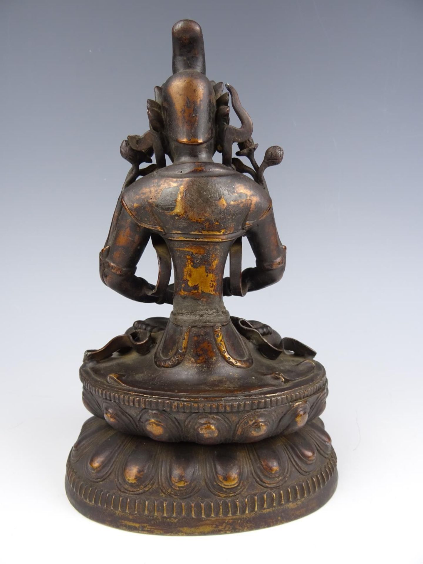 Bronze sculpture buddha - Image 2 of 3