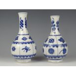 A pair B/W vases