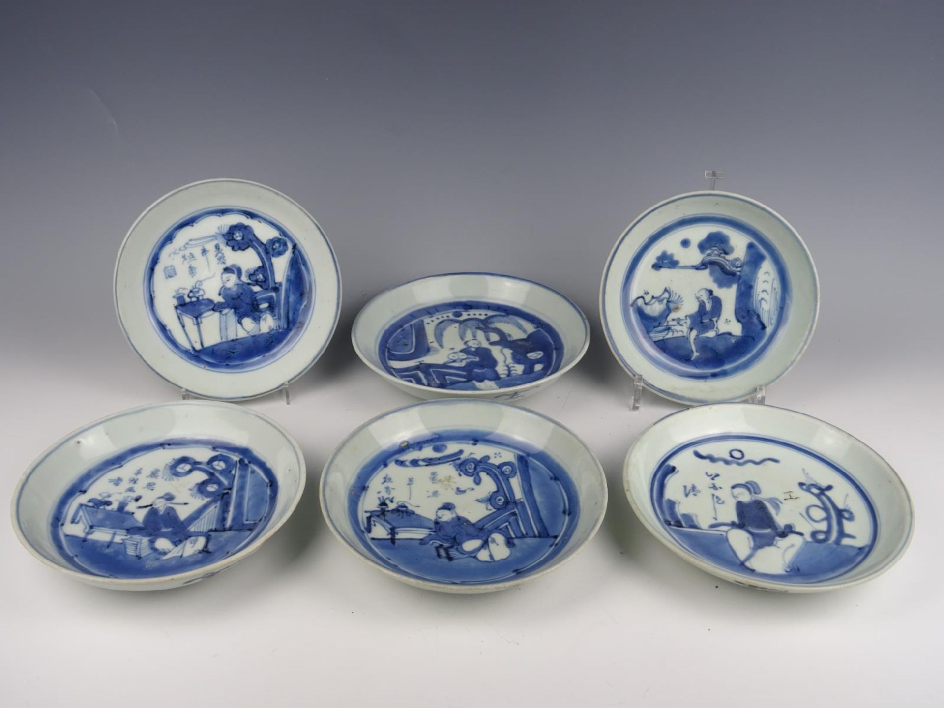 Six porcelain plates