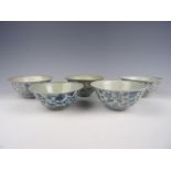 Five porcelain bowls