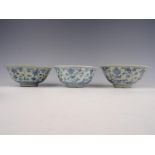 Three porcelain bowls