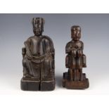 Two wooden sculptures