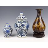 Three porcelain vases