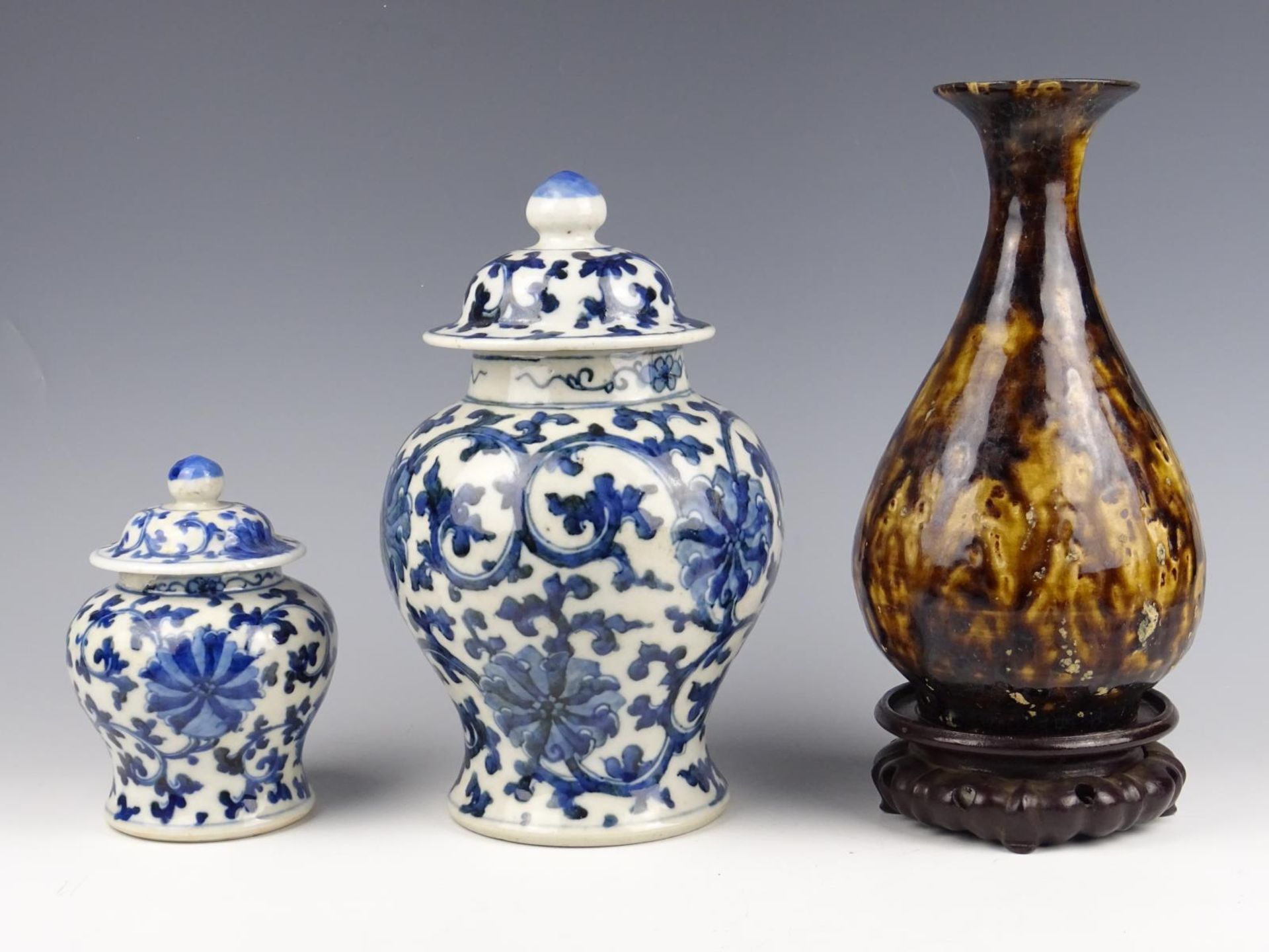 Three porcelain vases