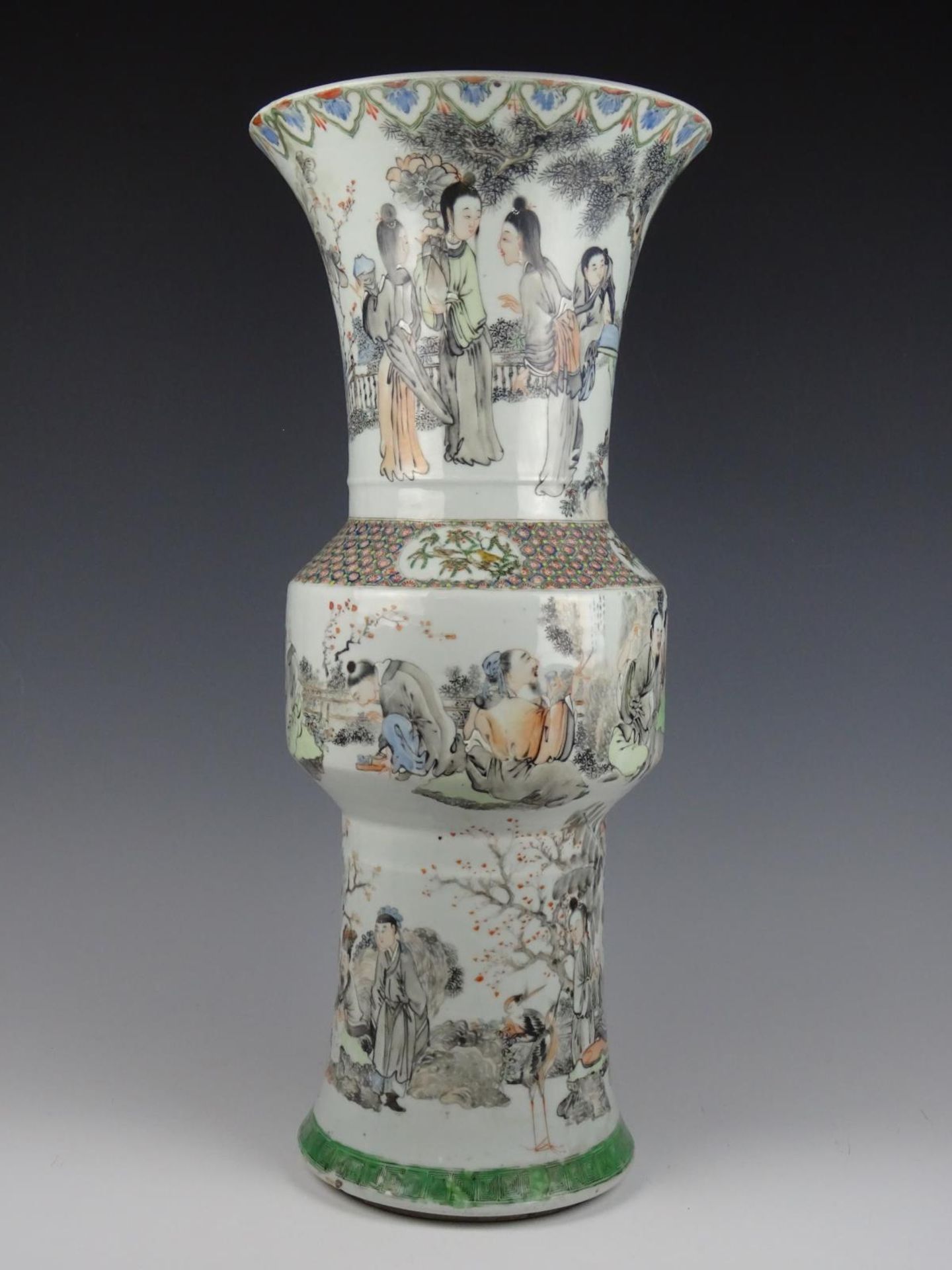 Porcelain Mocai vase - Image 3 of 5