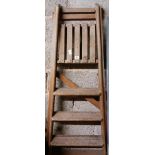 VINTAGE WOODEN 3 STEP, STEP LADDER,