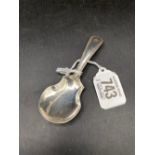 SILVER CADDY SPOON, LONDON BY G.J & D.