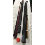 DRENNAN 2ft 9" TRENCH FLOAT ROD ON CARRY CASE & A COLMIC HIGH MODULES CARBON FISHING POLL IN TUB