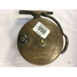 VINTAGE BRASS MALLOCHS FISHING REEL