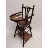 WOODEN DOLLS HIGH CHAIR