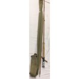 VINTAGE SPLIT CANE FLY FISHING ROD WITH HARDY'S CARRYING BAG